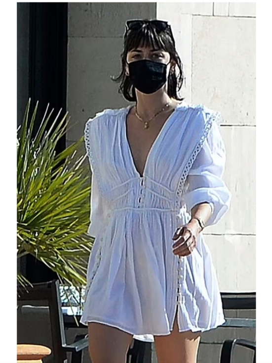 🆕️Isabel Marant Yaxo Dress White Summer Chic Clean Girl Sz US Medium France 38 - Picture 3 of 16